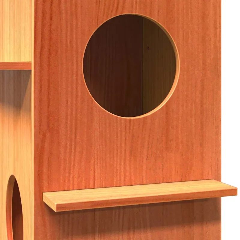 Cat House Wax Ruda 43x43x60 cm Pušies masyvo