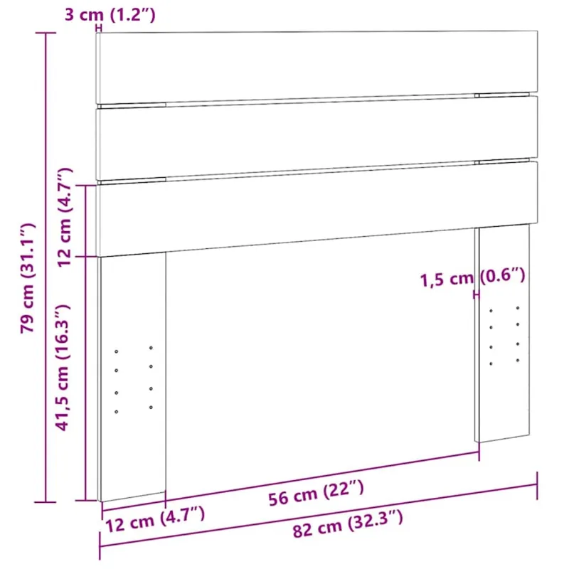 galvūgalis 80 cm ąžuolo masyvo