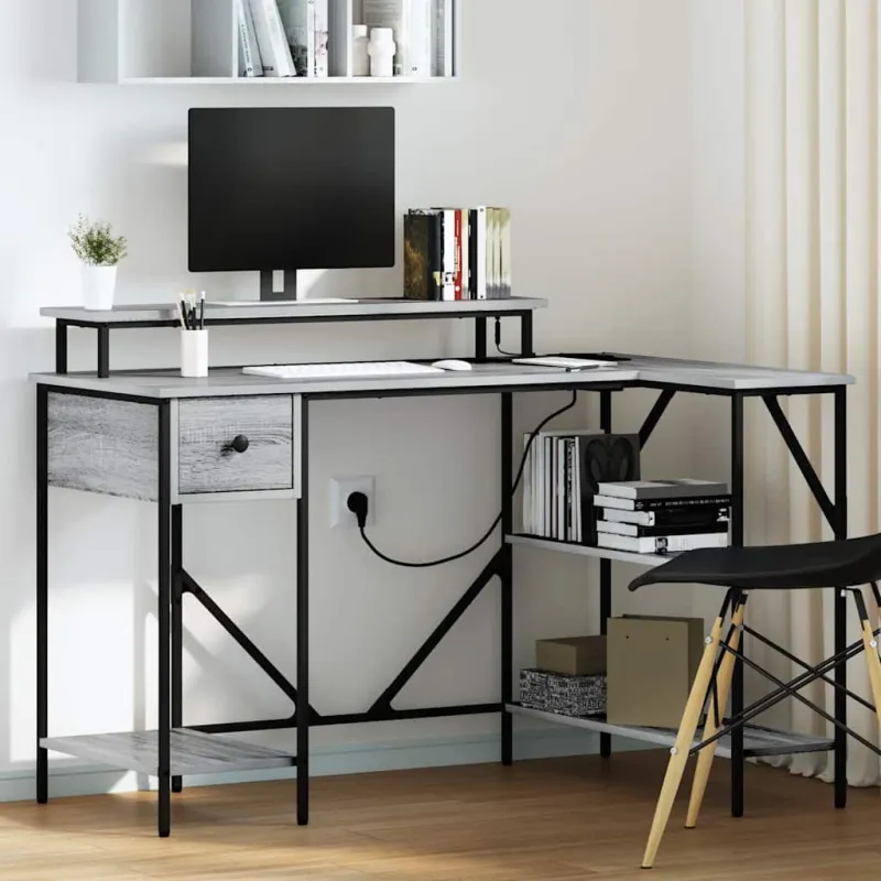 Stalas Pilkas Sonoma 120 x 79 x 86,5 cm Apdirbta mediena
