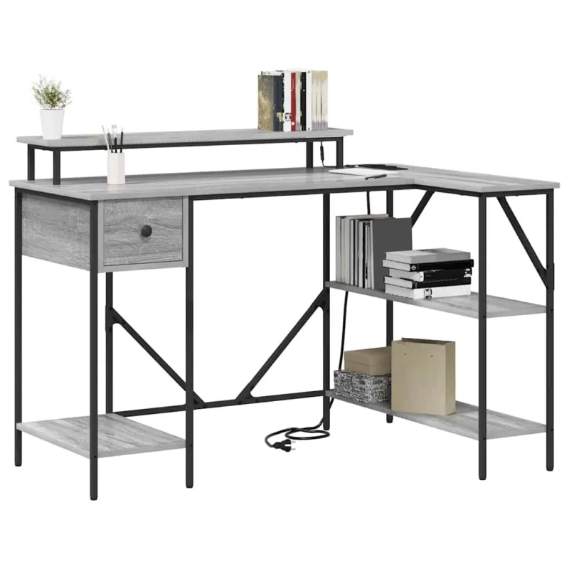 Stalas Pilkas Sonoma 120 x 79 x 86,5 cm Apdirbta mediena
