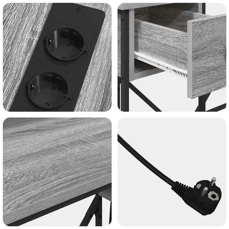 Stalas Pilkas Sonoma 120 x 79 x 86,5 cm Apdirbta mediena