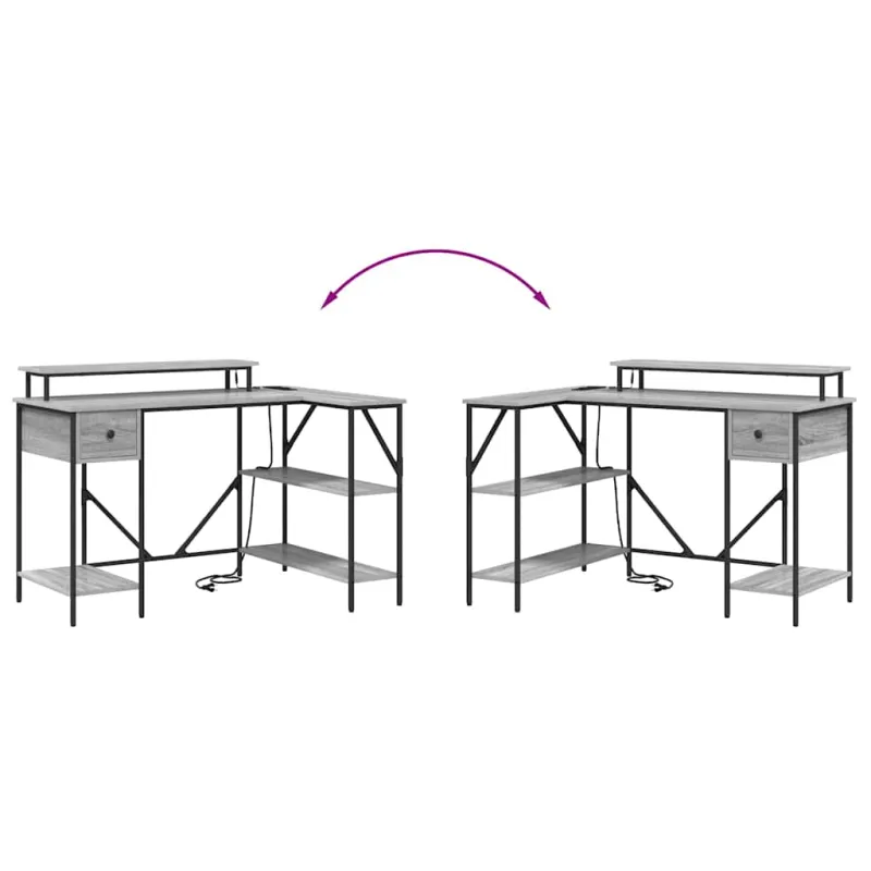 Stalas Pilkas Sonoma 120 x 79 x 86,5 cm Apdirbta mediena