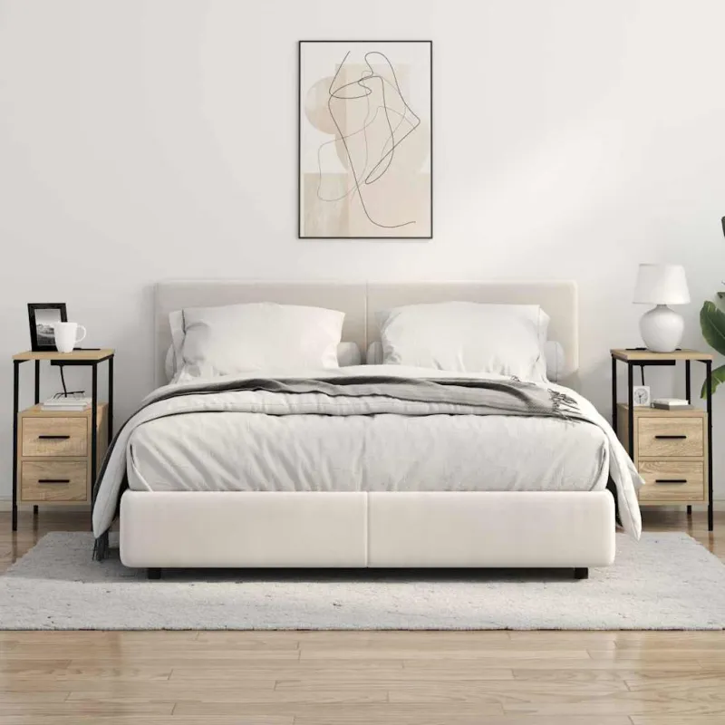 Šalia lovos spintelė 2 pcs Sonoma ąžuolas 30 x 48 x 61 cm