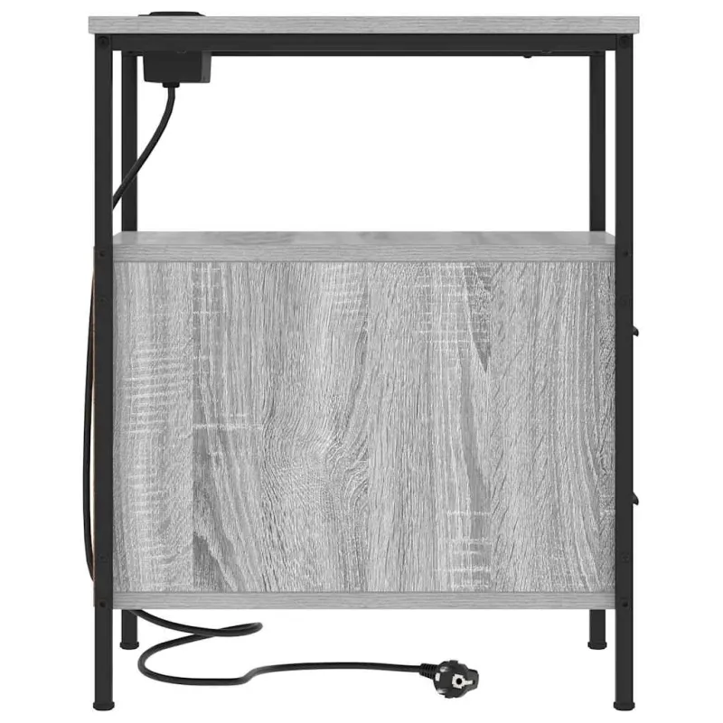 Šalia lovos spintelė 2 pcs Pilkas Sonoma 30 x 48 x 61 cm