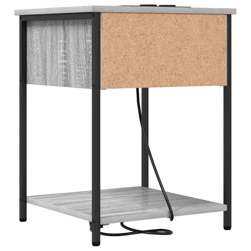 Šalia lovos spintelė 2 pcs Pilkas Sonoma 42 x 41 x 56 cm