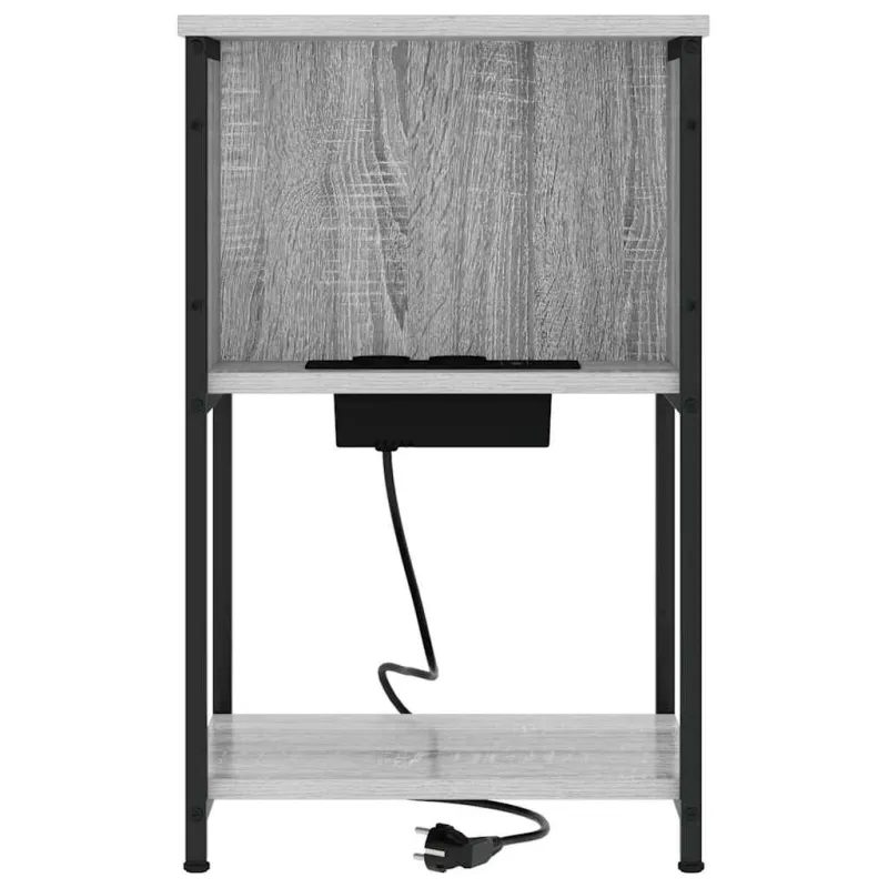 Šalia lovos spintelė 2 pcs Pilkas Sonoma 38 x 31 x 61 cm