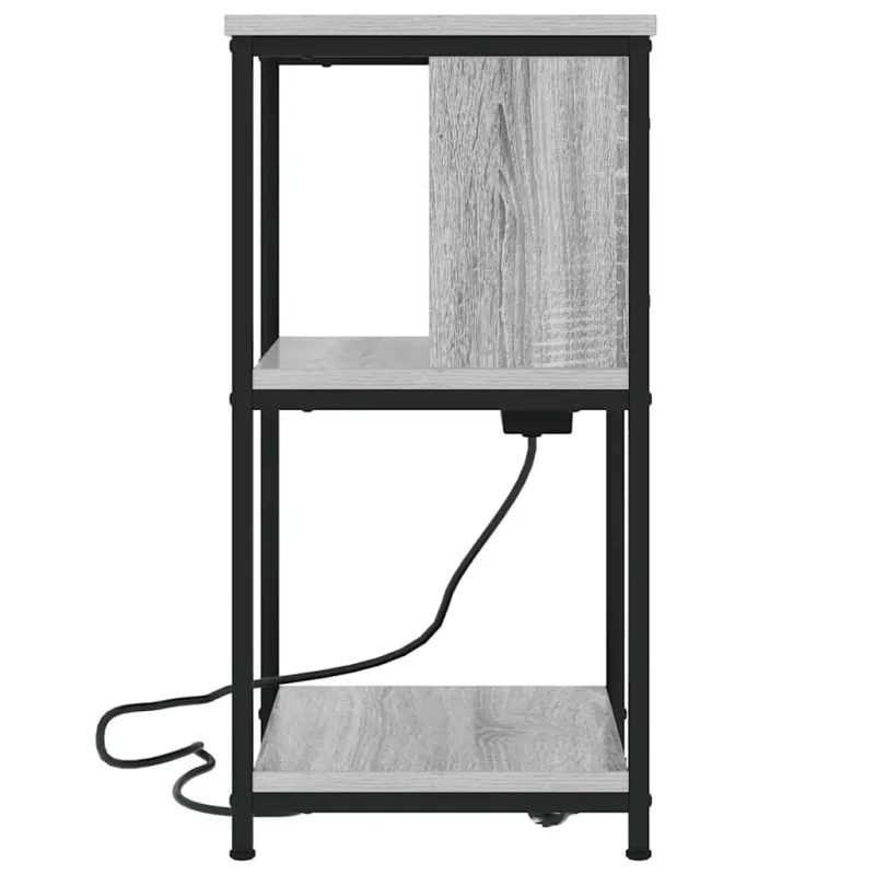 Šalia lovos spintelė 2 pcs Pilkas Sonoma 38 x 31 x 61 cm
