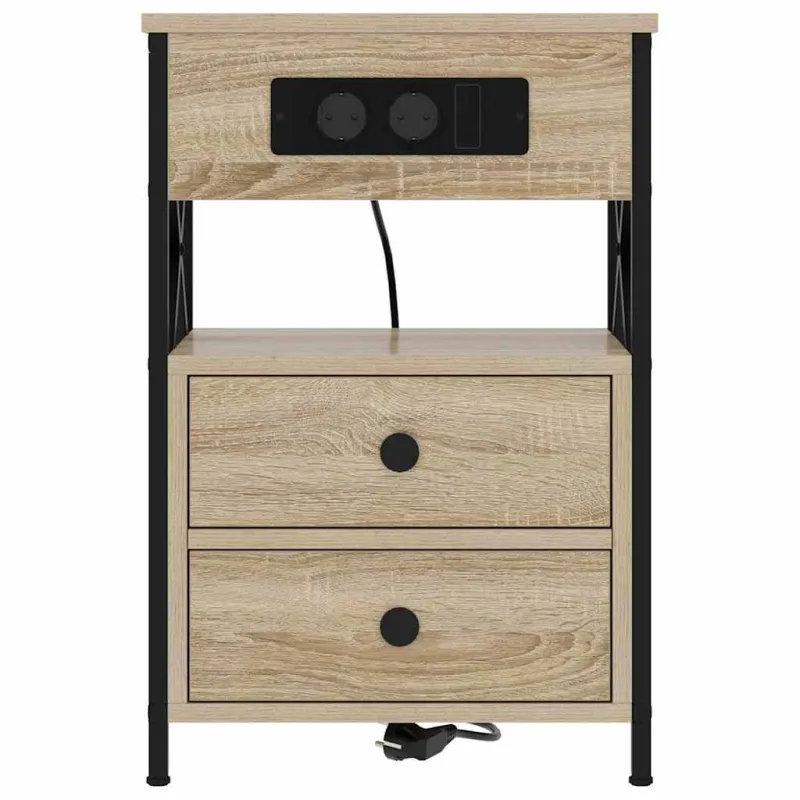Šalia lovos spintelė 2 pcs Sonoma ąžuolas 40 x 31 x 60 cm