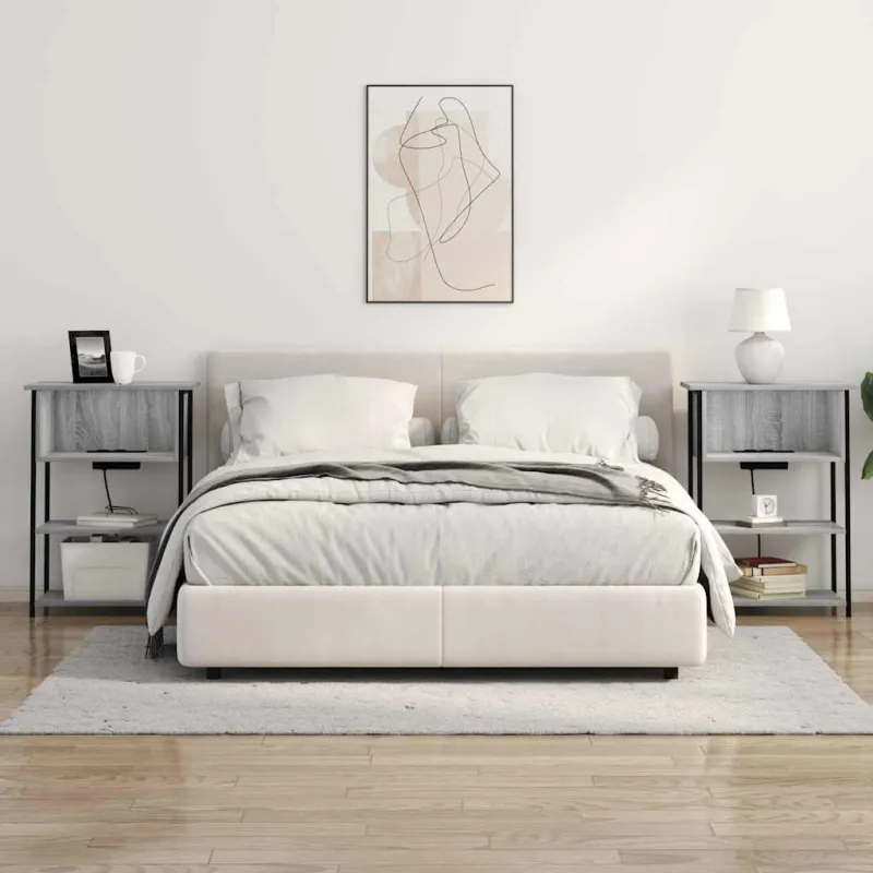 Šalia lovos spintelė Pilkas Sonoma 55 x 31 x 76 cm