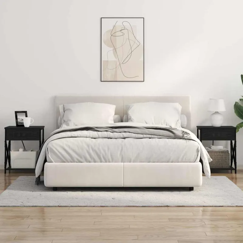 Šalia lovos spintelė 2 pcs Juodas ąžuolas 41 x 31 x 51 cm