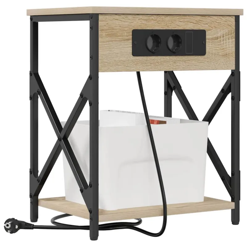 Šalia lovos spintelė 2 pcs Sonoma ąžuolas 41 x 31 x 51 cm