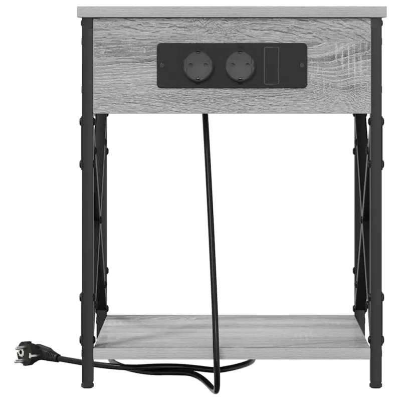 Šalia lovos spintelė 2 pcs Pilkas Sonoma 41 x 31 x 51 cm