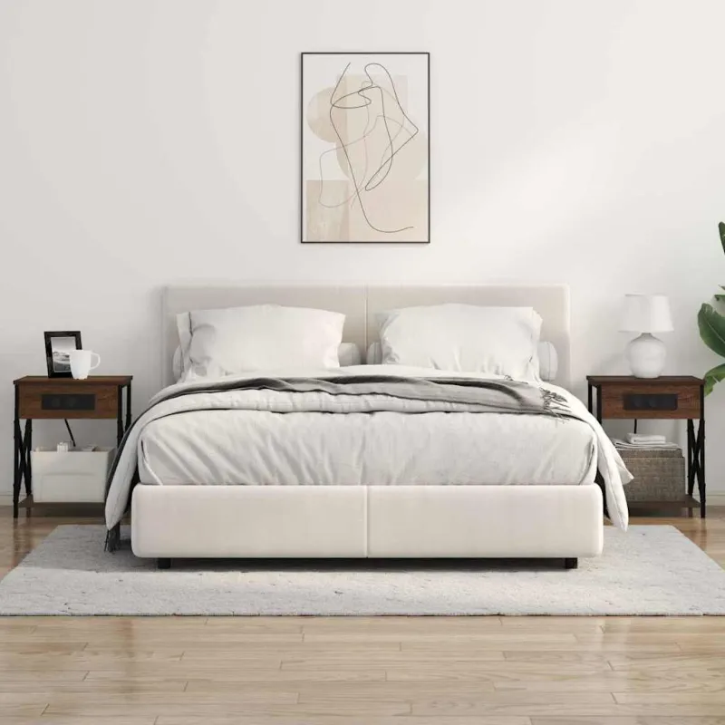 Šalia lovos spintelė 2 pcs Rudas ąžuolas 41 x 31 x 51 cm