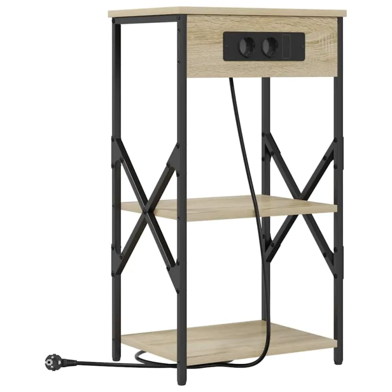 Šalia lovos spintelė 2 pcs Sonoma ąžuolas 41 x 31 x 76 cm