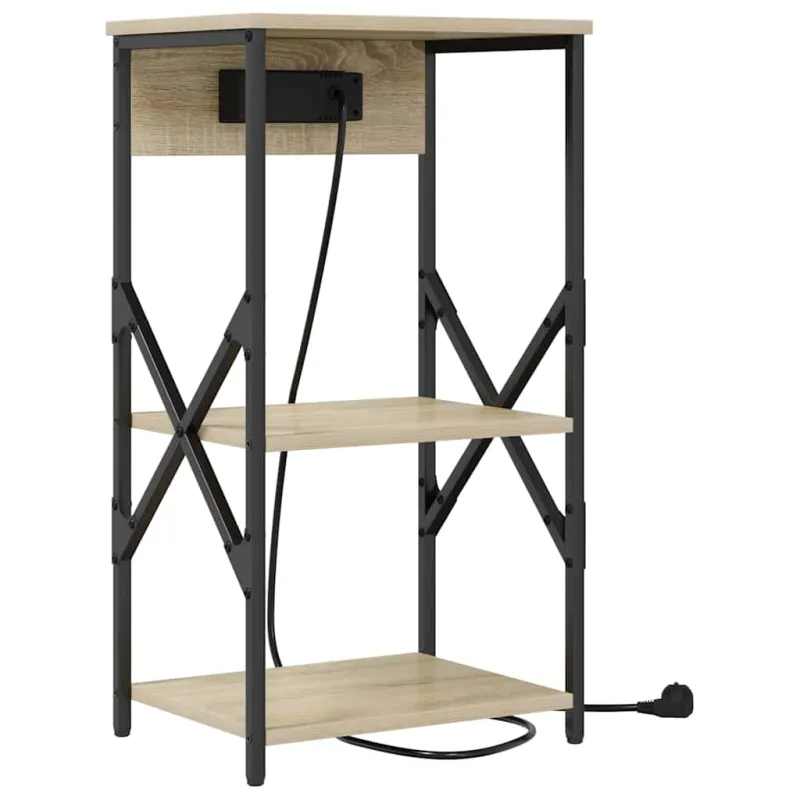 Šalia lovos spintelė 2 pcs Sonoma ąžuolas 41 x 31 x 76 cm
