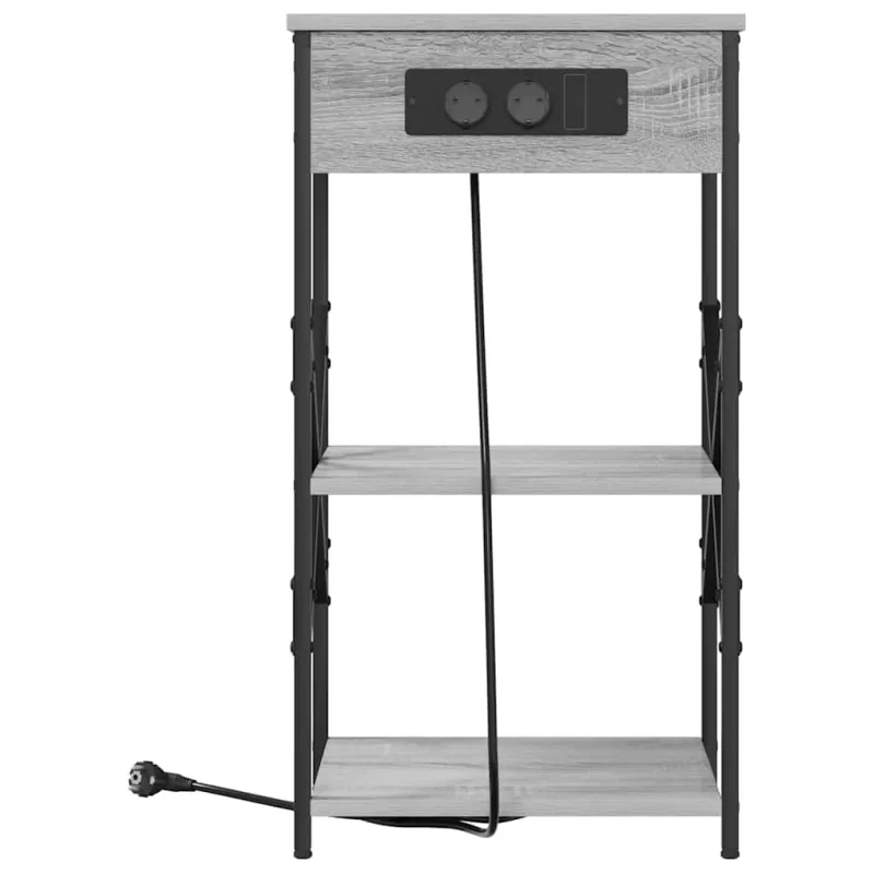 Šalia lovos spintelė 2 pcs Pilkas Sonoma 41 x 31 x 76 cm