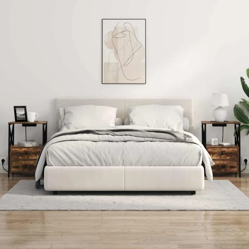 Šalia lovos spintelė 2 pcs Rūkyta ąžuolas 40 x 31 x 60 cm