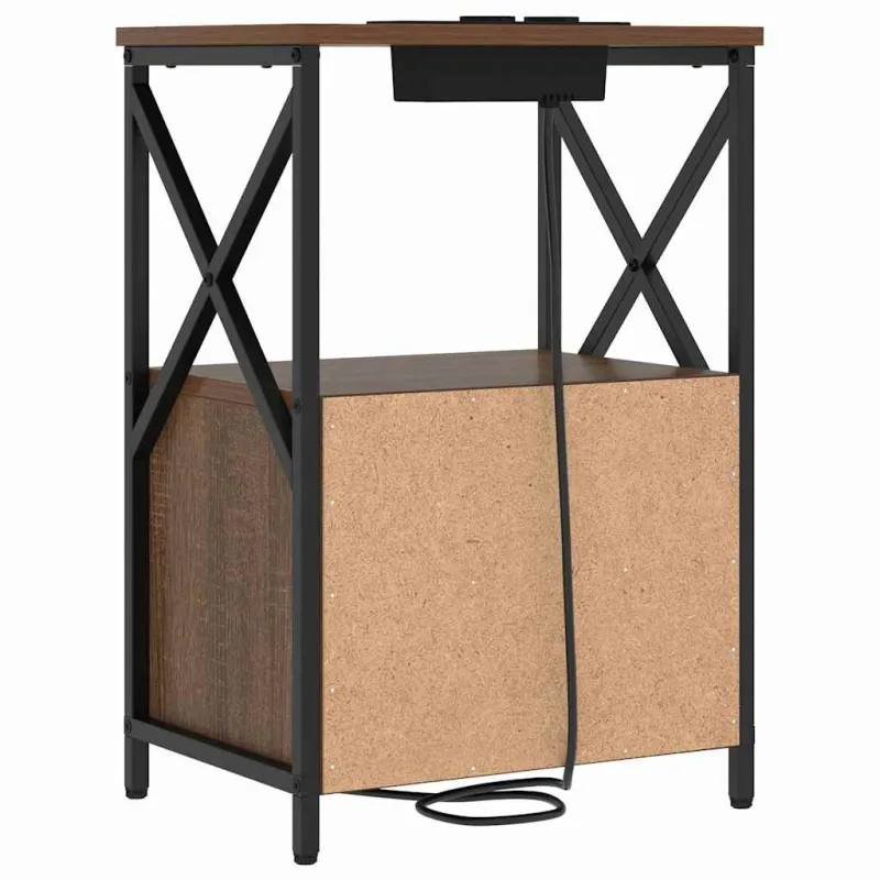 Šalia lovos spintelė 2 pcs Rudas ąžuolas 40 x 31 x 60 cm