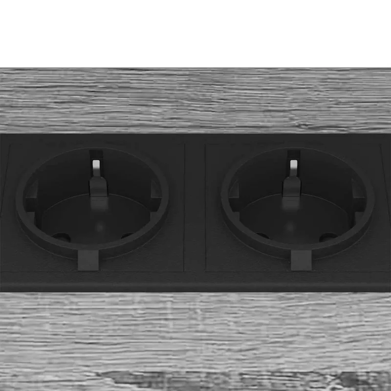 Šalia lovos spintelė 2 pcs Pilkas Sonoma 38 x 30 x 48 cm