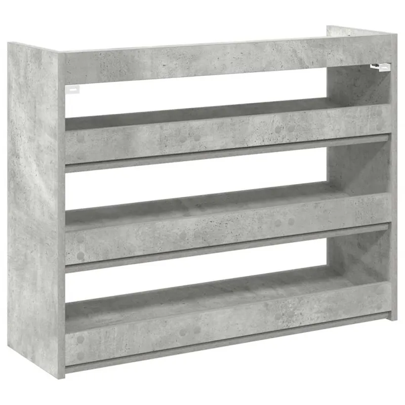 Lentyna batams, betono pilka, 80x25x62cm, apdirbta mediena