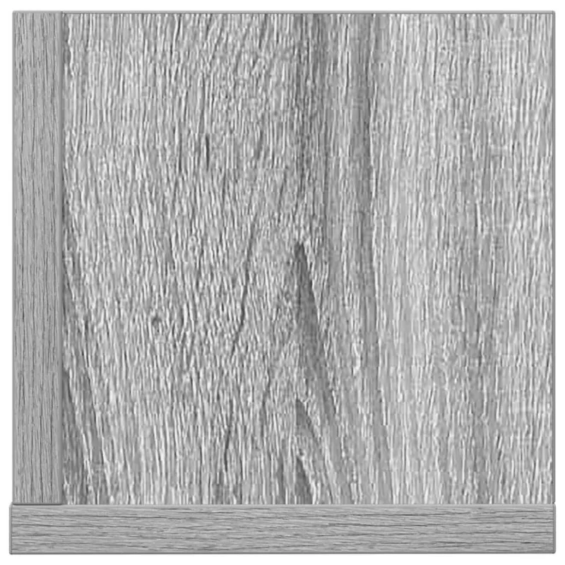 Sieninės lentynos, 2vnt., pilkos, 100x16,5x16,5cm, mediena