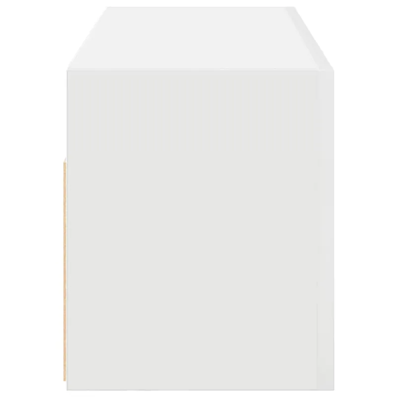 Sieninė vonios kambario spintelė, baltos, 80x25x30cm, mediena