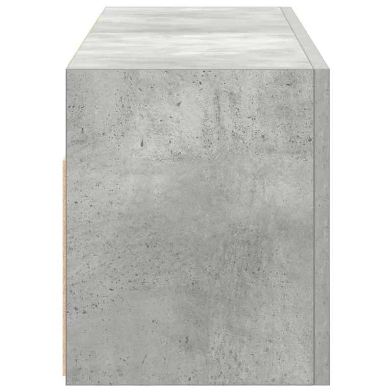 Sieninė vonios kambario spintelė, betono pilka, 80x25x30cm