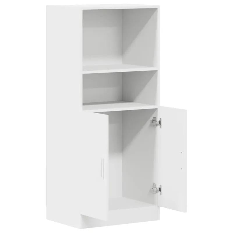Virtuvės spintelė, baltos, 57x41,5x131,5cm, apdirbta mediena