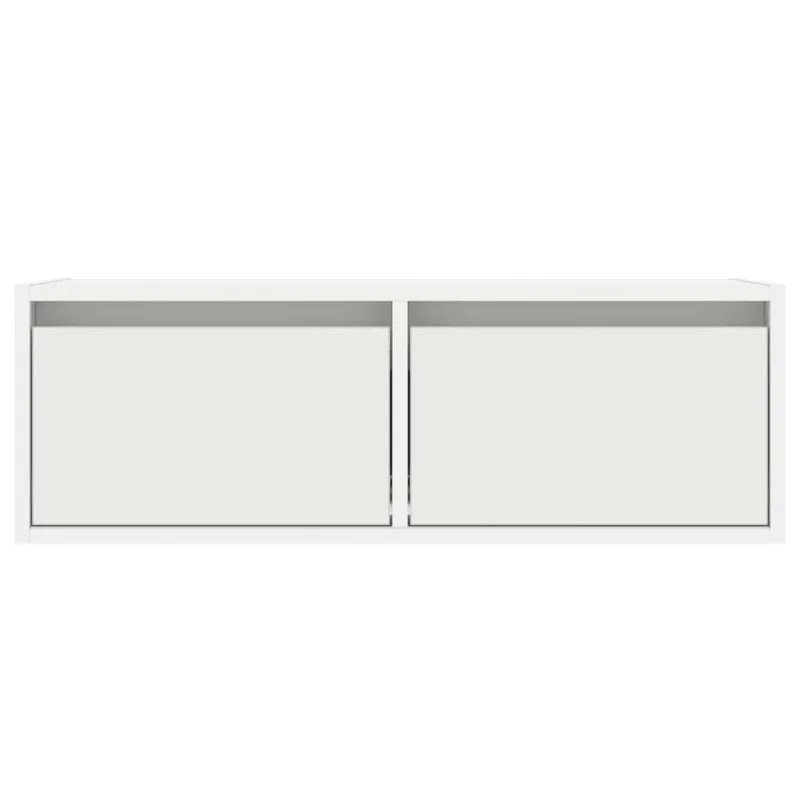 Televizoriaus spintelė su LED apšvietimu, balta, 75x35,5x25 cm