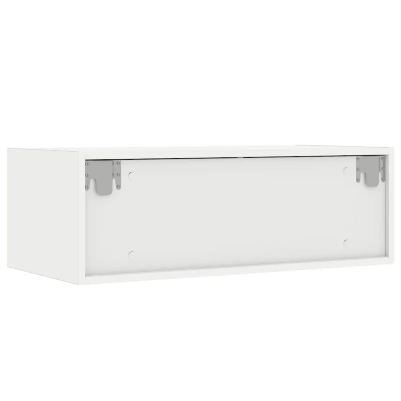 Televizoriaus spintelė su LED apšvietimu, balta, 75x35,5x25 cm