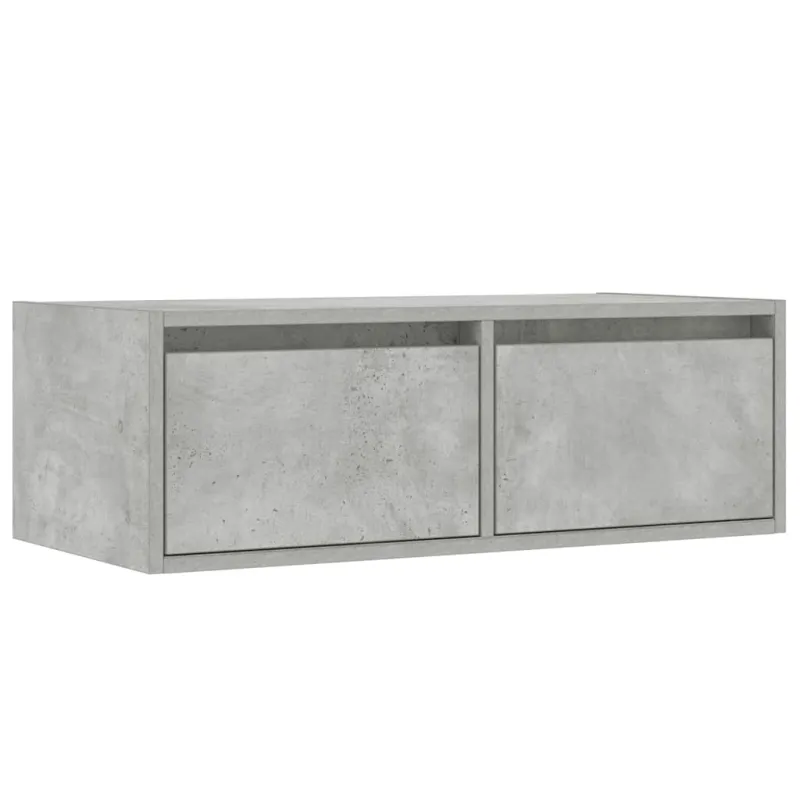 TV spintelė su LED apšvietimu, betono pilka, 75x35,5x25 cm