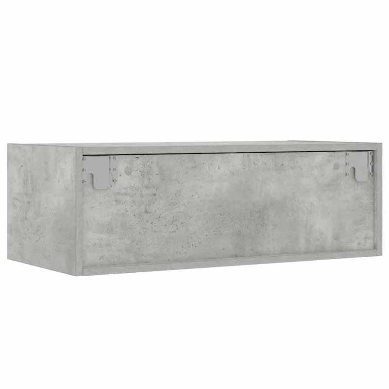 TV spintelė su LED apšvietimu, betono pilka, 75x35,5x25 cm