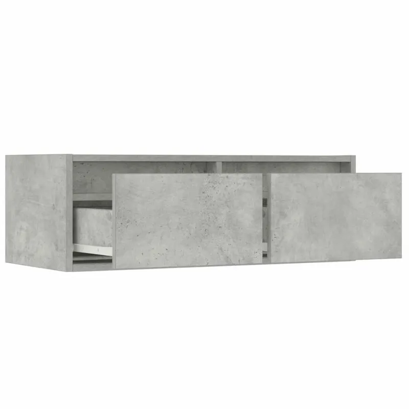 TV spintelė su LED apšvietimu, betono pilka, 75x35,5x25 cm