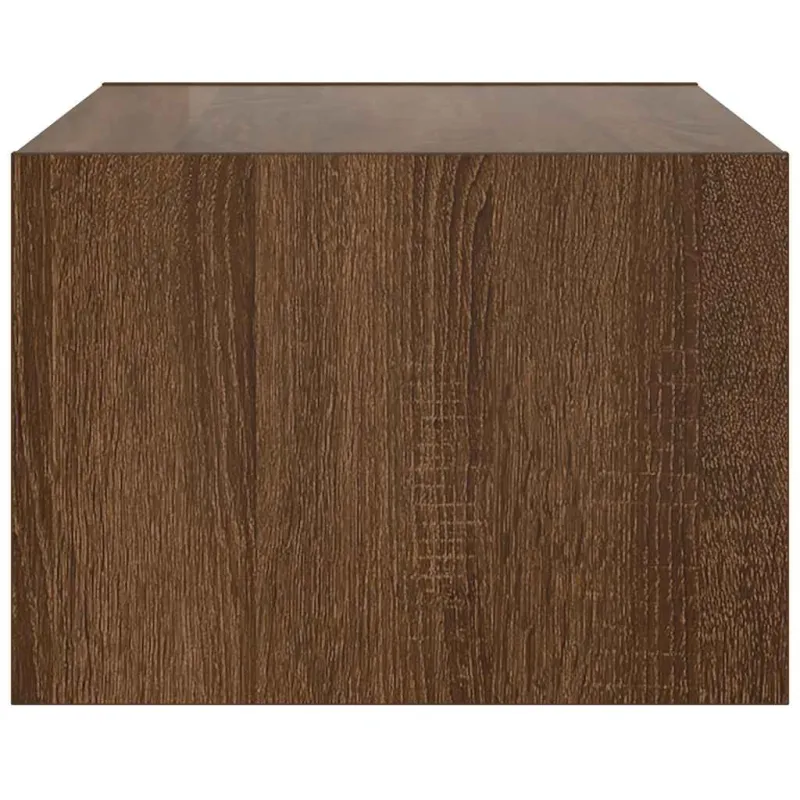 Televizoriaus spintelė su LED, ruda ąžuolo, 75x35,5x25 cm