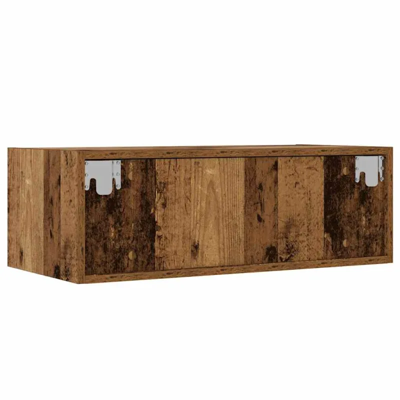Televizoriaus spintelė su LED, medienos, 75x35,5x25 cm