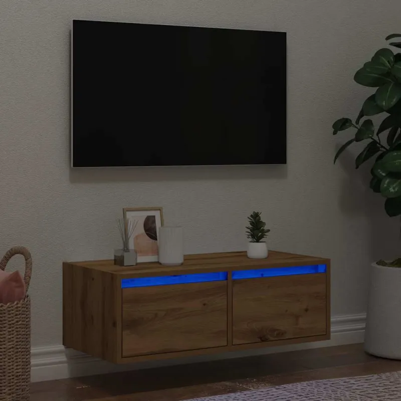 Televizoriaus spintelė su LED, artisano, 75x35,5x25 cm