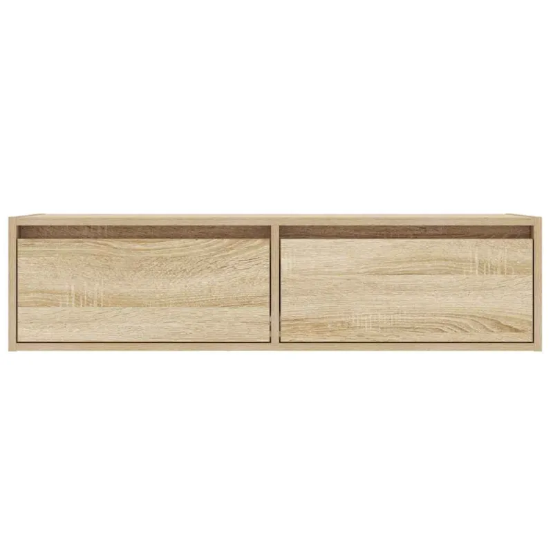 Televizoriaus spintelė su LED apšvietimu, ąžuolo, 100X35,5x25cm