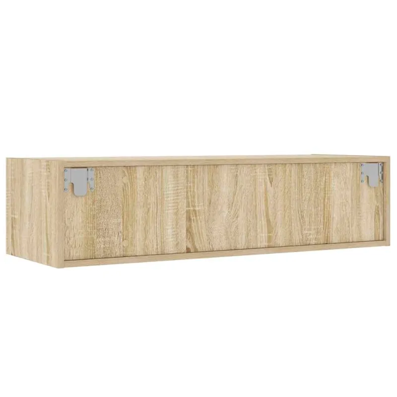 Televizoriaus spintelė su LED apšvietimu, ąžuolo, 100X35,5x25cm