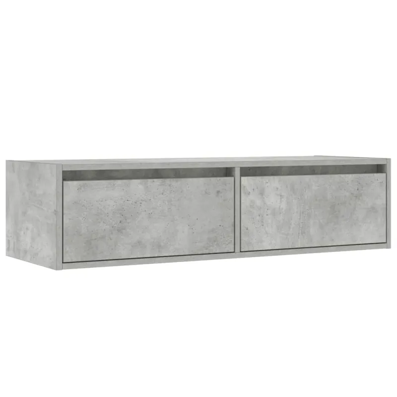 TV spintelė su LED apšvietimu, betono pilka, 100X35,5x25 cm