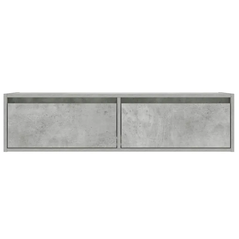 TV spintelė su LED apšvietimu, betono pilka, 100X35,5x25 cm