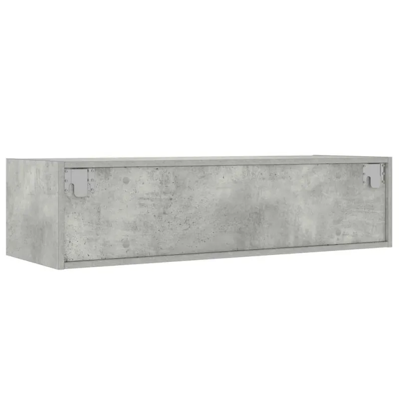 TV spintelė su LED apšvietimu, betono pilka, 100X35,5x25 cm