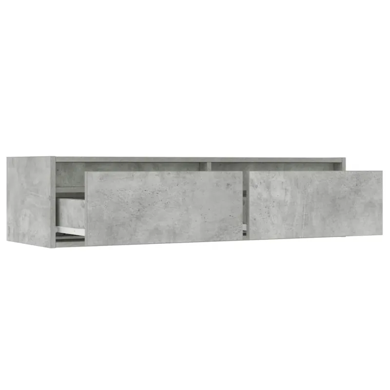TV spintelė su LED apšvietimu, betono pilka, 100X35,5x25 cm