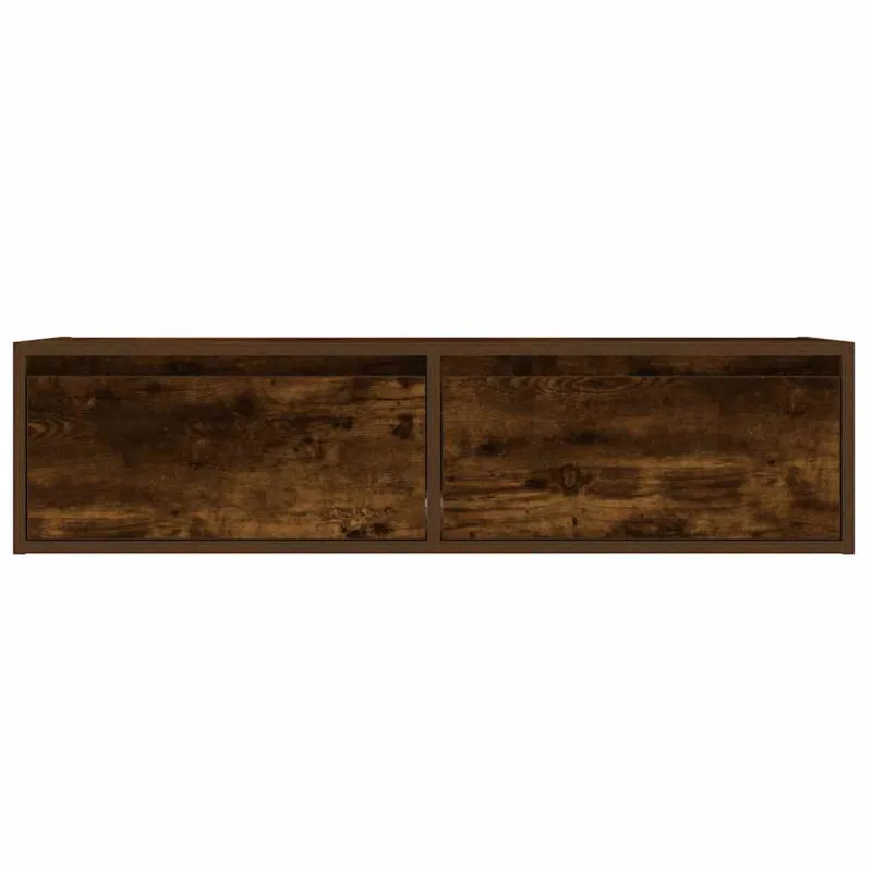 TV spintelė su LED lemputėmis, dūminio ąžuolo, 100X35,5x25 cm