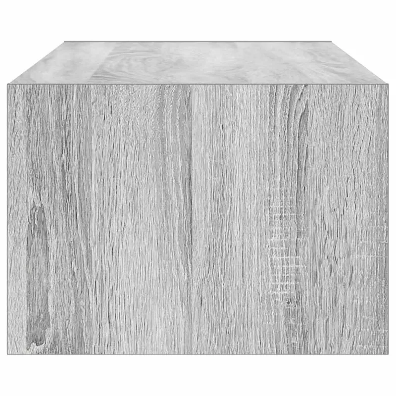 Televizoriaus spintelė su LED, pilka ąžuolo, 100X35,5x25 cm