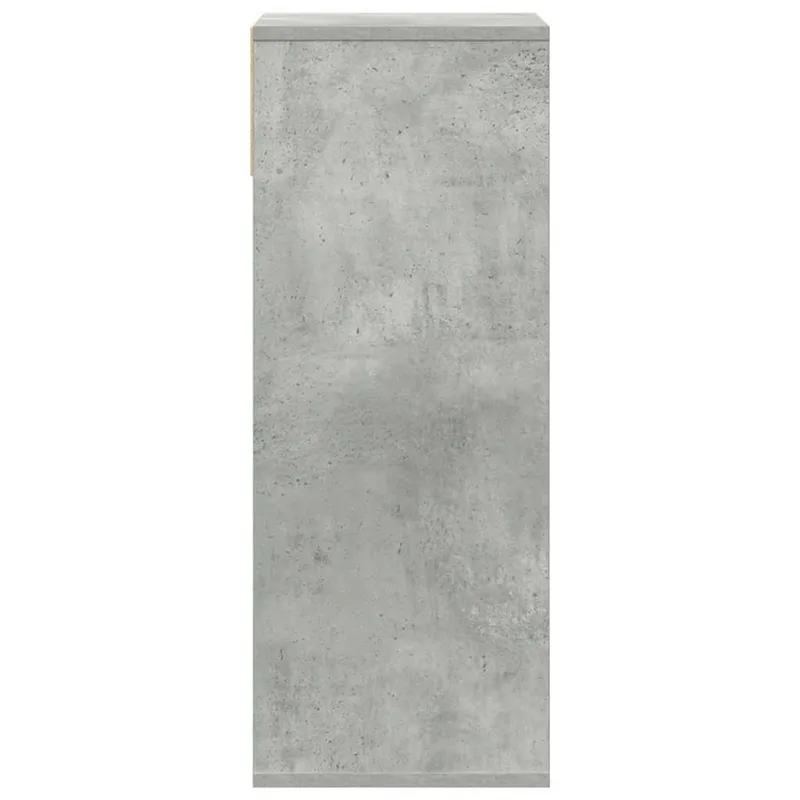 Spintelė knygoms, betono pilka, 34x31x80 cm, apdirbta mediena