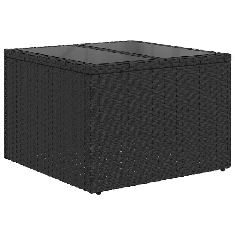 Sodo sohvaryhmä tyynyllä, musta polyrataska