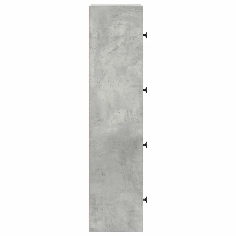 Knygų spinta, betono pilka, 40x24x102cm, apdirbta mediena