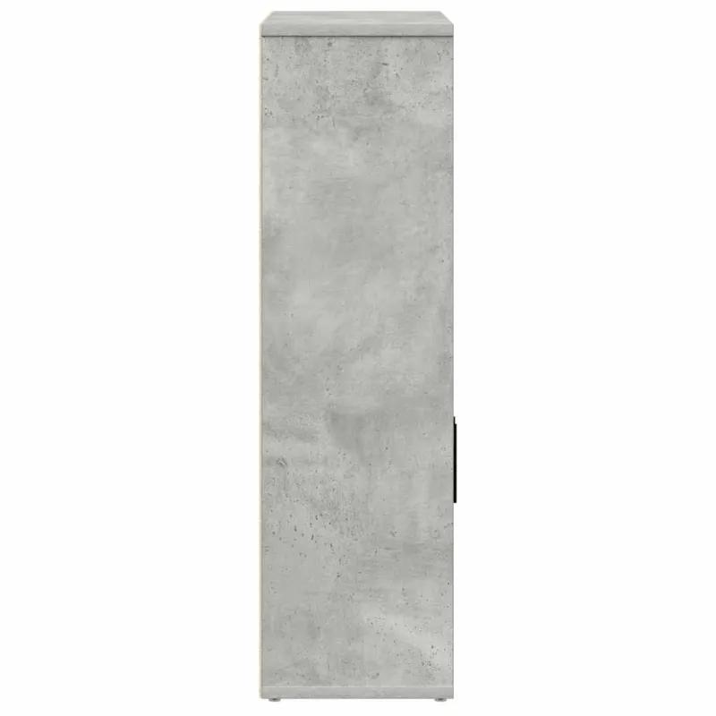 Knygų spinta, betono pilka, 60x24x85cm, apdirbta mediena