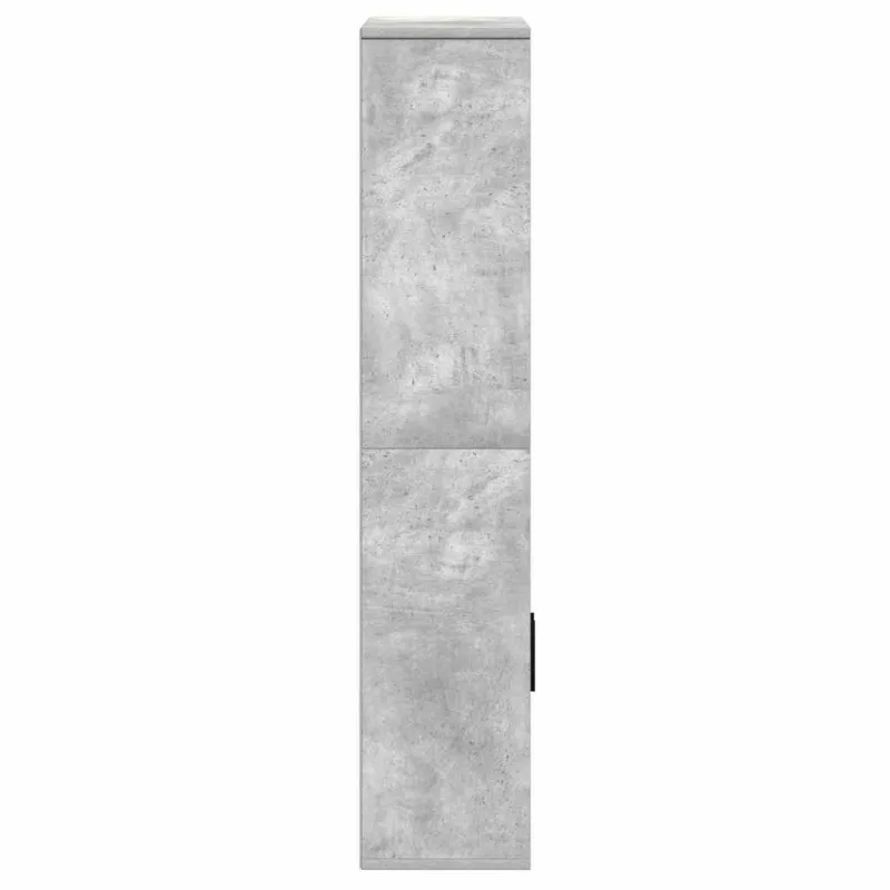 Knygų spinta, betono pilka, 60x24x120cm, apdirbta mediena