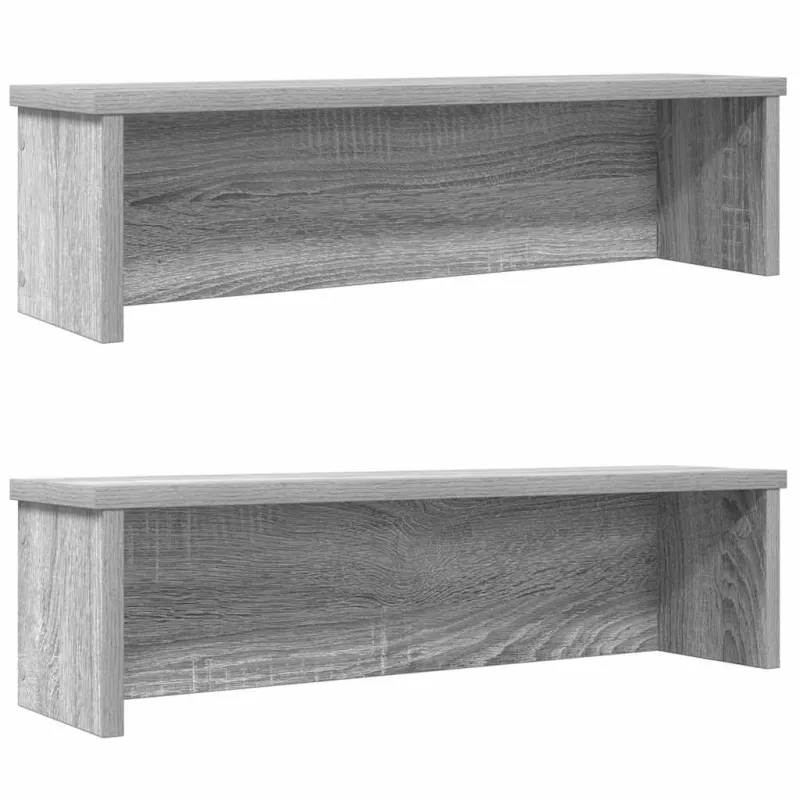 Virtuvės lentynos, sukraunamos, 2 vnt., pilkas, 50x15x16cm
